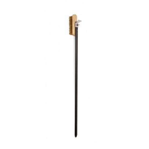 Omberg OMB-K00220 Borste med skrapa, för pizzaugn, 100 cm skaft