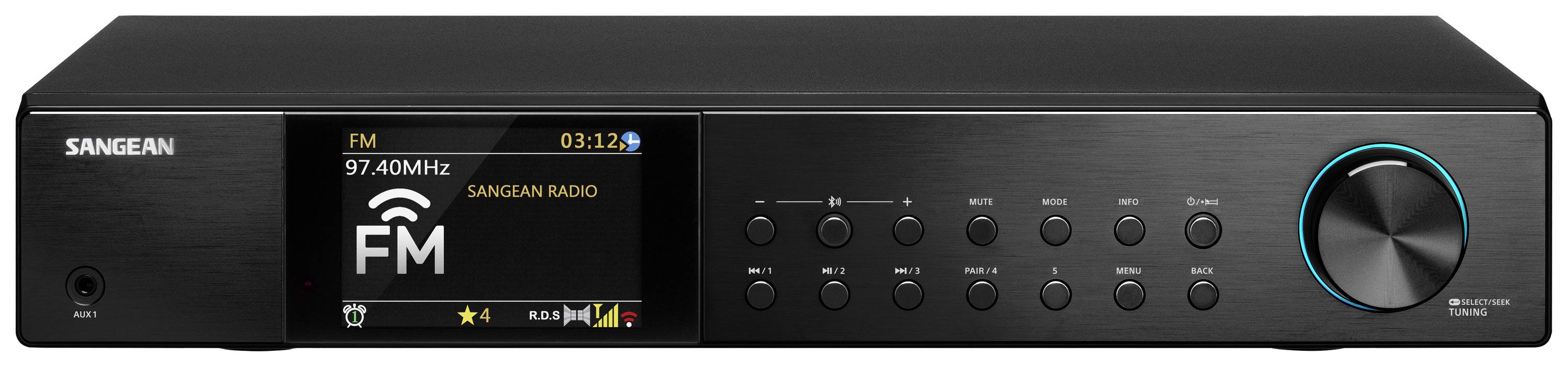 Sangean WFT-4 Internetradio Svart Bluetooth®, DAB+, Internetradio, WLAN
