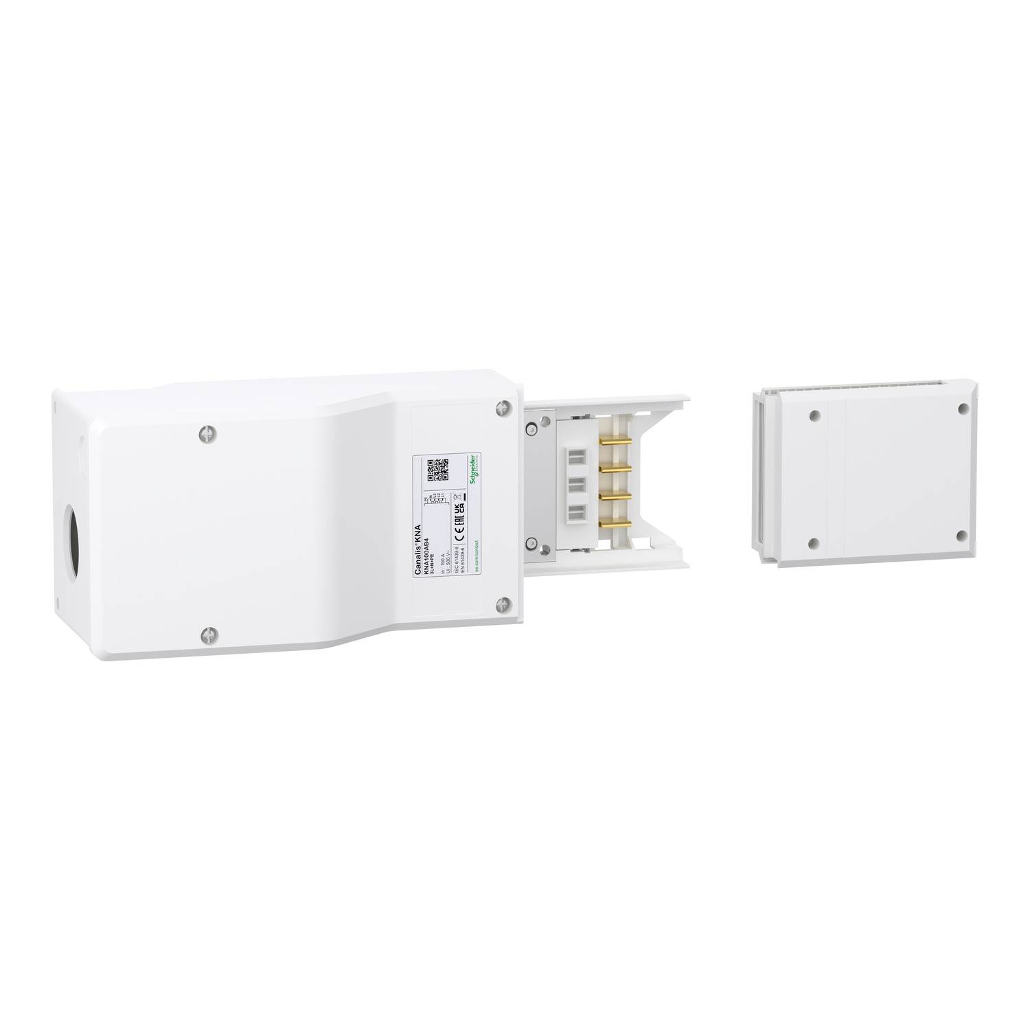 Schneider Electric KNA100AB4 KNA ändinmatningsknappar, 100a, vänster eller höger Inmatningslåda Vit 1 st