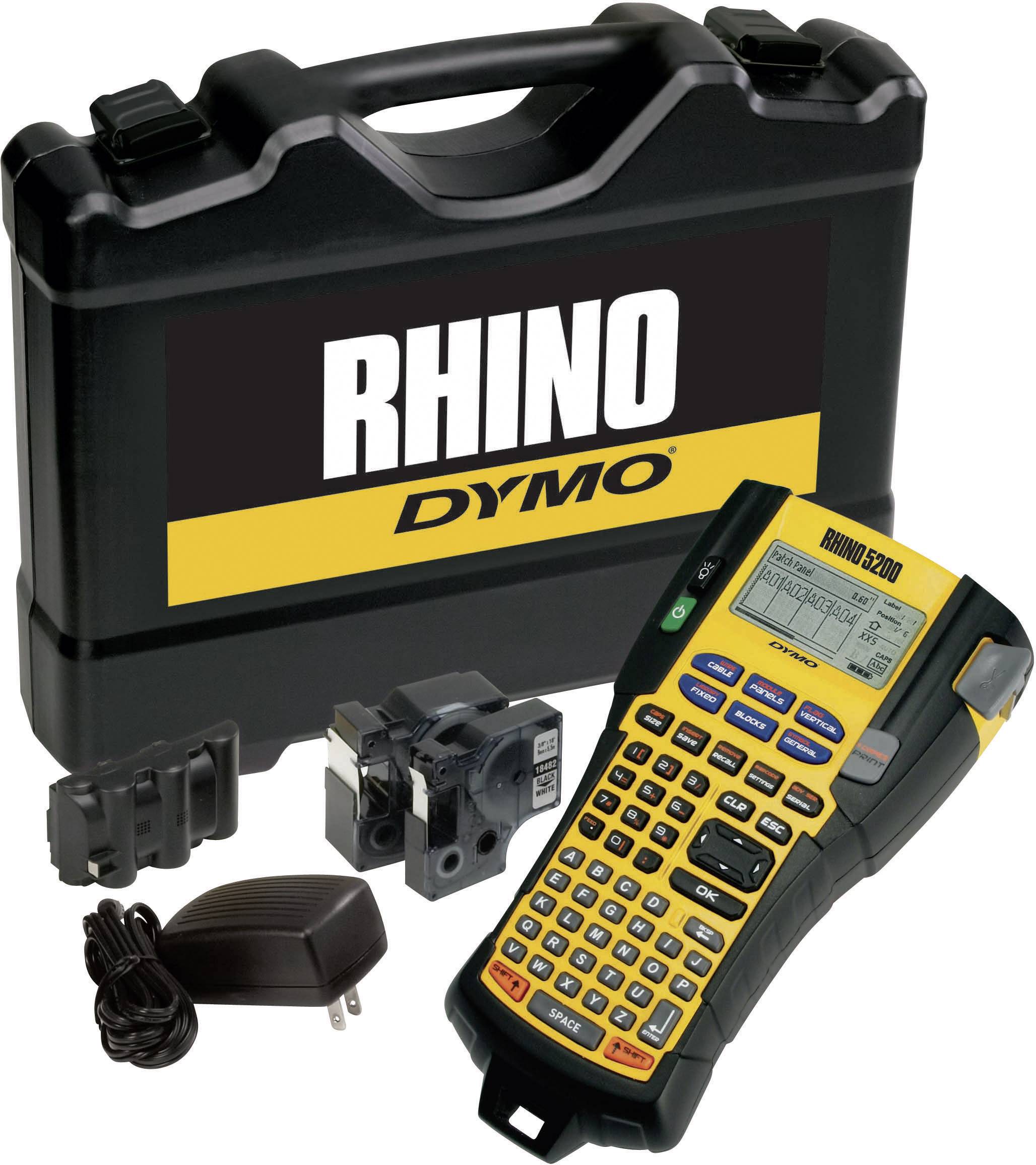 DYMO RHINO 5200 Kit Märkmaskin Lämplig för tejp: IND 6 mm, 9 mm, 12 mm, 19 mm