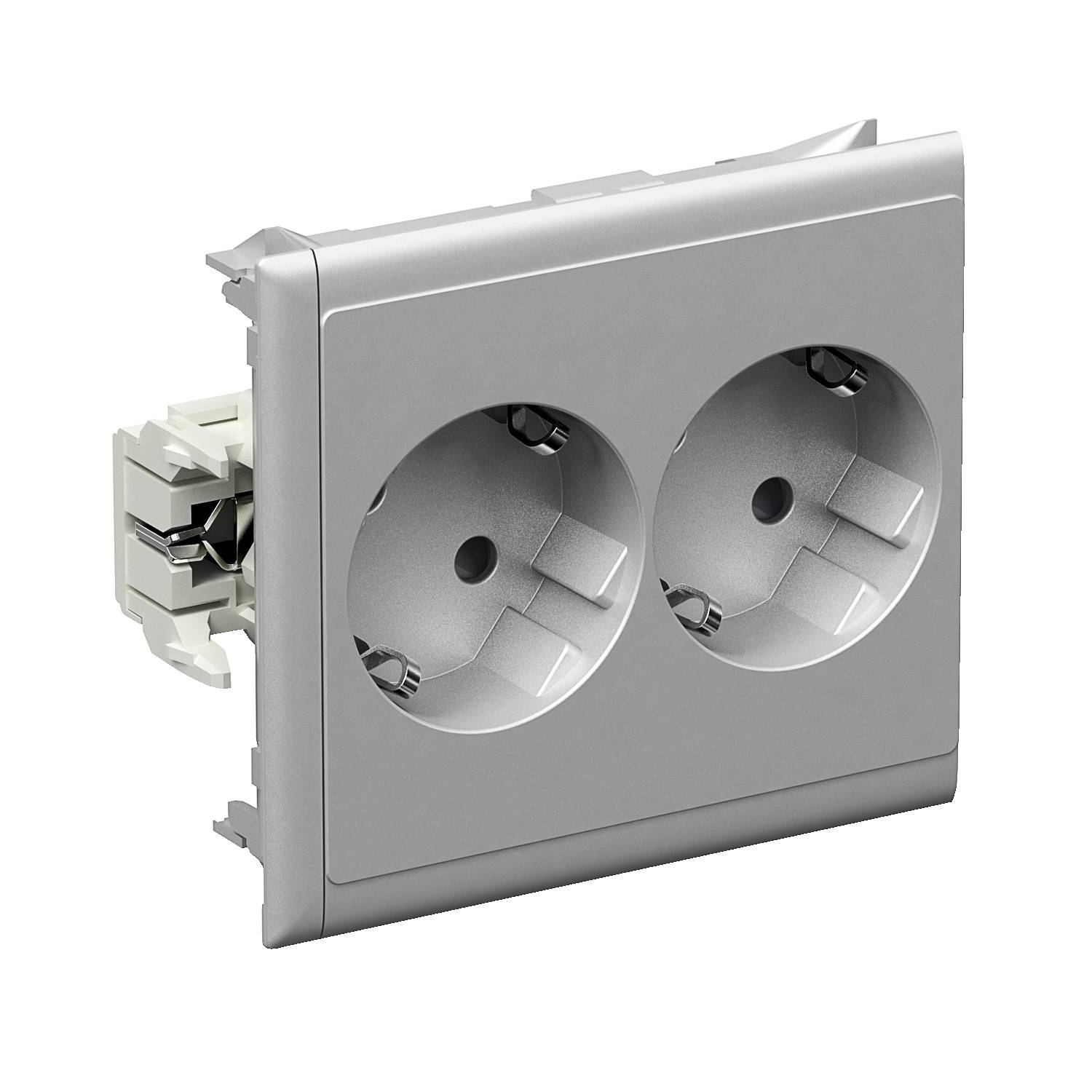 Schneider Electric 5940013 Infälld dosa Tvåvägs-uttag 1 st Aluminium