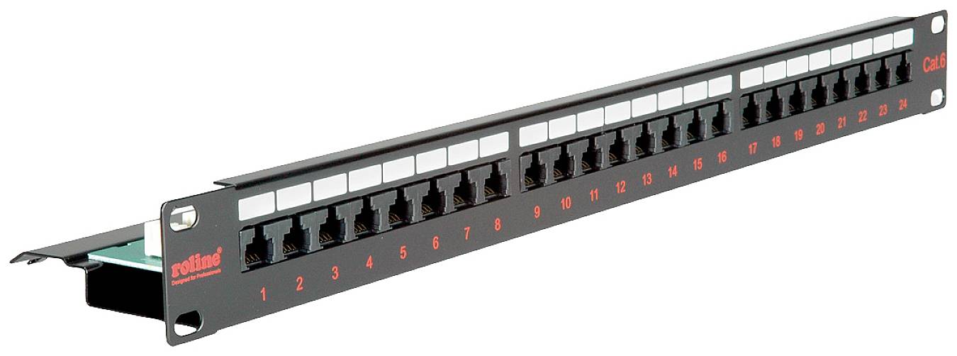 Roline 26 + 2 Port Nätverk Patchpanel 483 mm (19″) CAT 6 1 U Svart