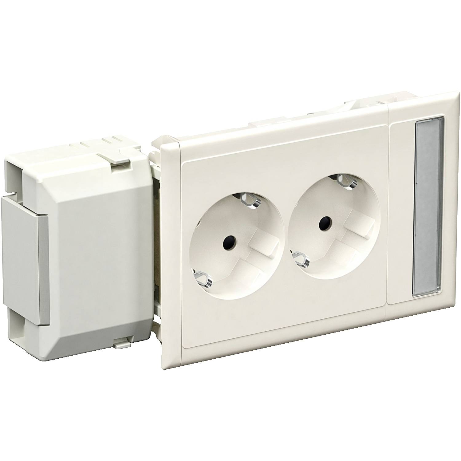 Schneider Electric 5940021 Infälld dosa Tvåvägs-uttag 1 st Vit