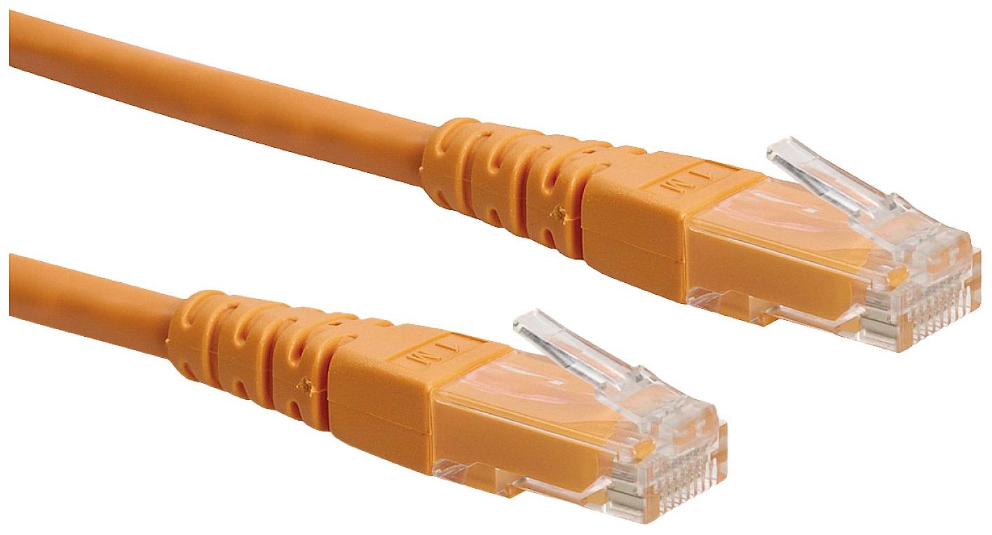 Roline 21.15.0921 RJ45 Nätverkkabel, Patchkabel CAT 6 U/UTP 1.50 m Orange oskärmad 1 st