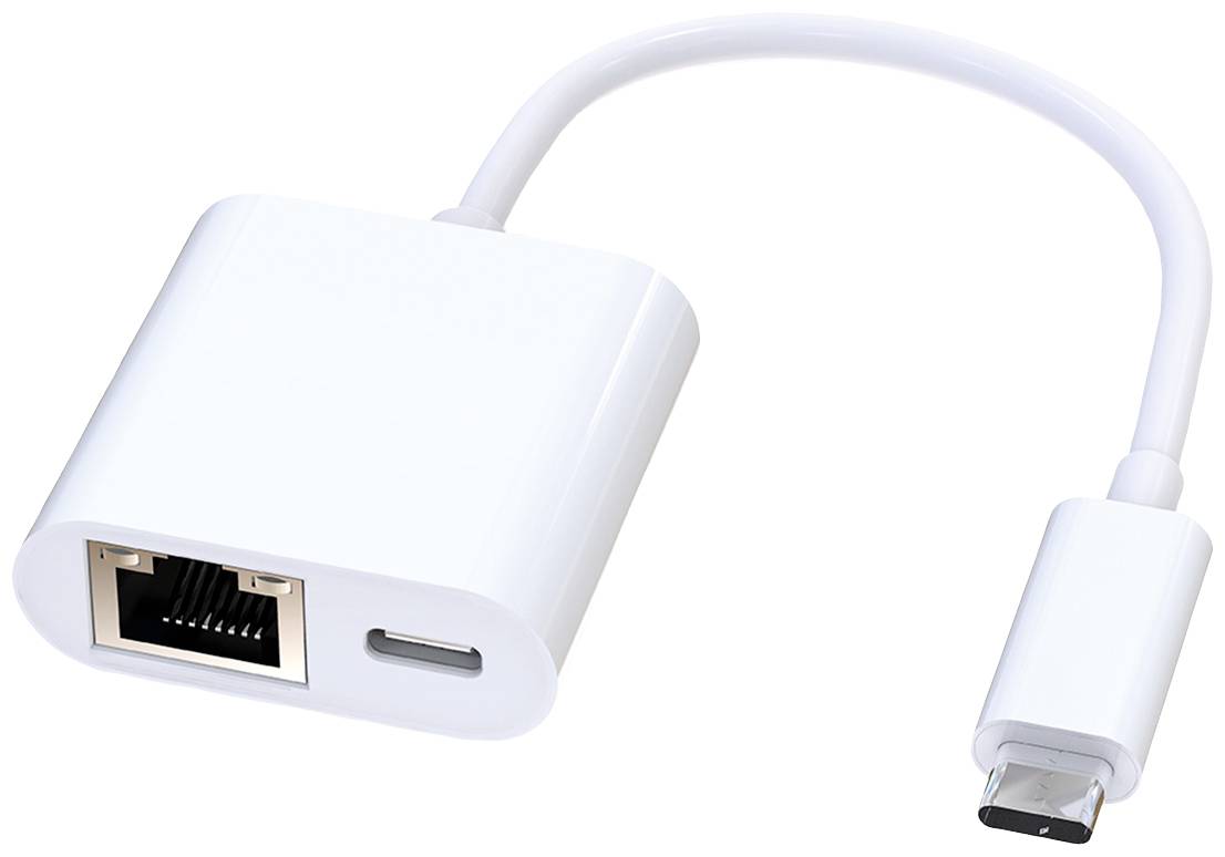 Roline USB 3.1 (2:a gen.) Konverter [1x USB-C® hane – 1x USB-C® hona, RJ45 hona] 0 mm