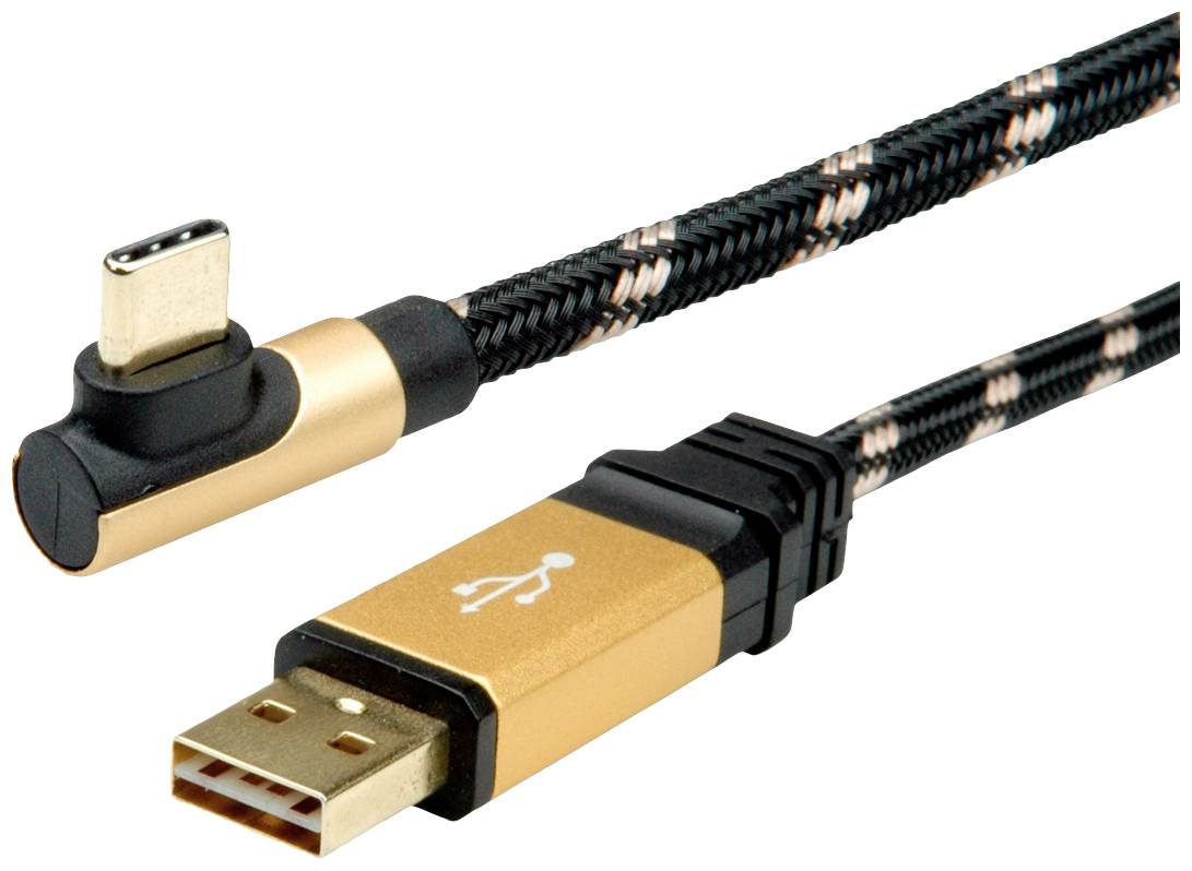 Roline USB-kabel USB 2.0 USB-A kontakt, USB-C®-kontakt 0.80 m Flerfärgad Skärmad 11.02.9060