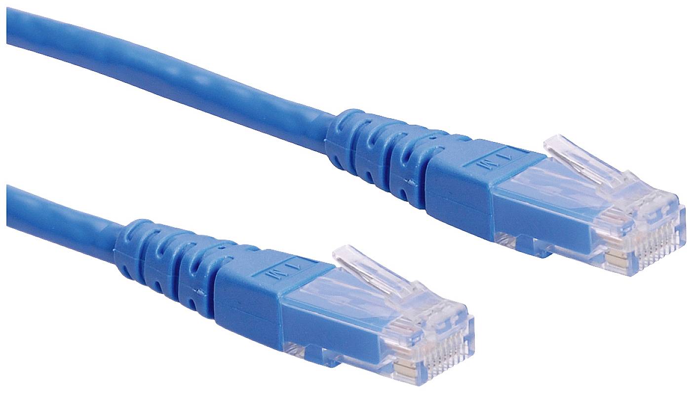 Roline 21.15.0927 RJ45 Nätverkkabel, Patchkabel CAT 6 U/UTP 1.50 m Blå oskärmad 1 st