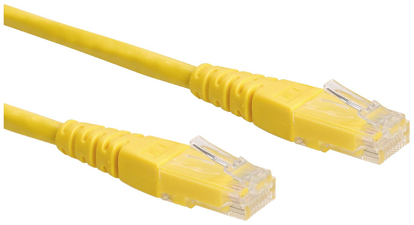 Roline 21.15.0925 RJ45 Nätverkkabel, Patchkabel CAT 6 U/UTP 1.50 m Gul oskärmad 1 st