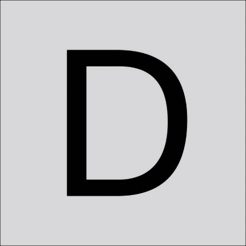 RZB 99220.003.D Bokstaven ”D” stor 40 mm 1 st