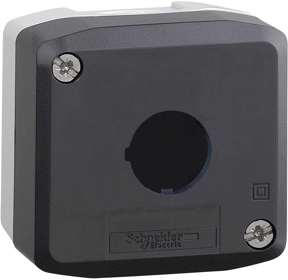 Schneider Electric XALD01 XALD01 Tomt hus 1 monteringsplats (B x H x D) 68 x 68 x 53 mm omärkt Mörkgrå, Ljusgrå 1 st