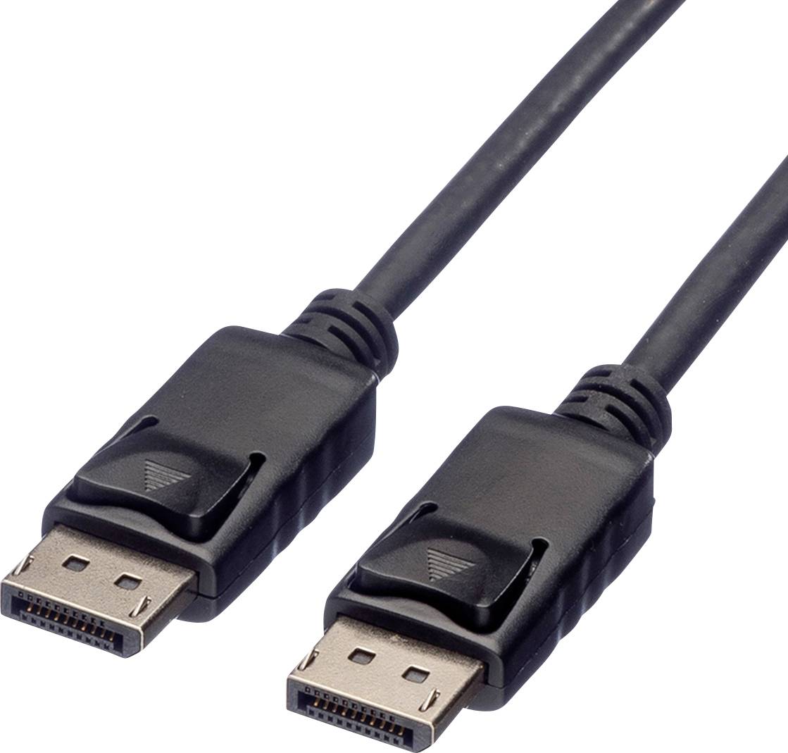 Roline DisplayPort Anslutningskabel DisplayPort-kontakt, DisplayPort-kontakt 5.00 m Svart 11.04.5764 Skärmad DisplayPort