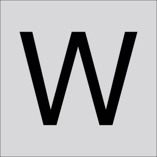 RZB 99224.003.W Bokstaven ”W”, stor, 200 mm 1 st