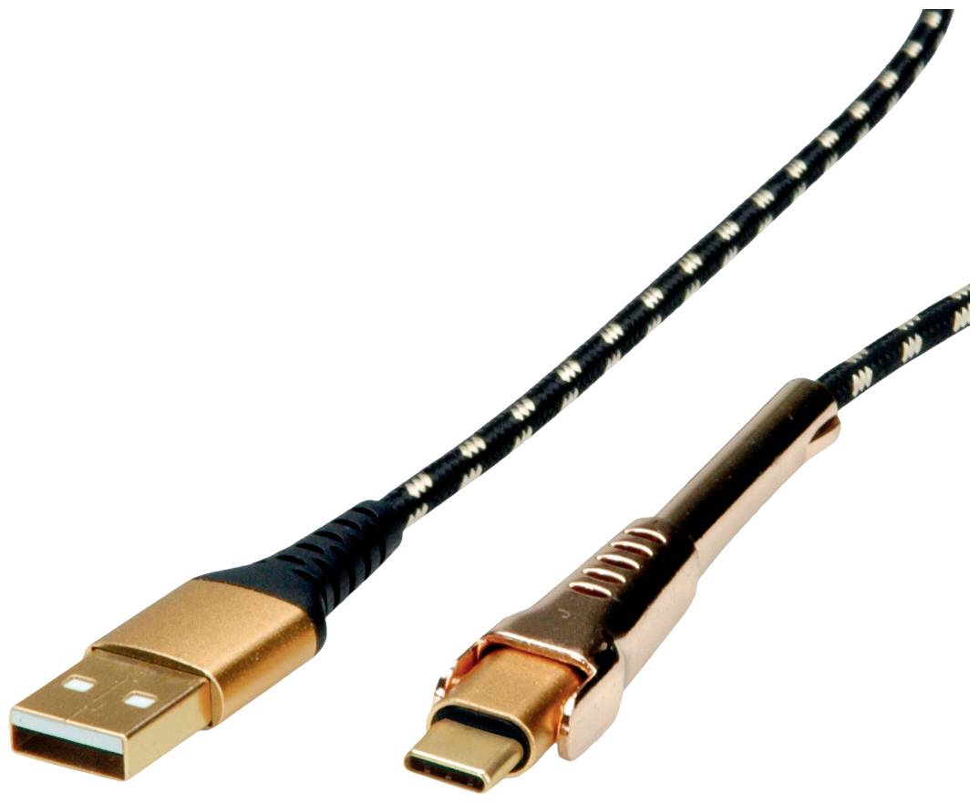 Roline USB-kabel USB 2.0 USB-A kontakt, USB-C®-kontakt 1.00 m Flerfärgad Skärmad 11.02.8920