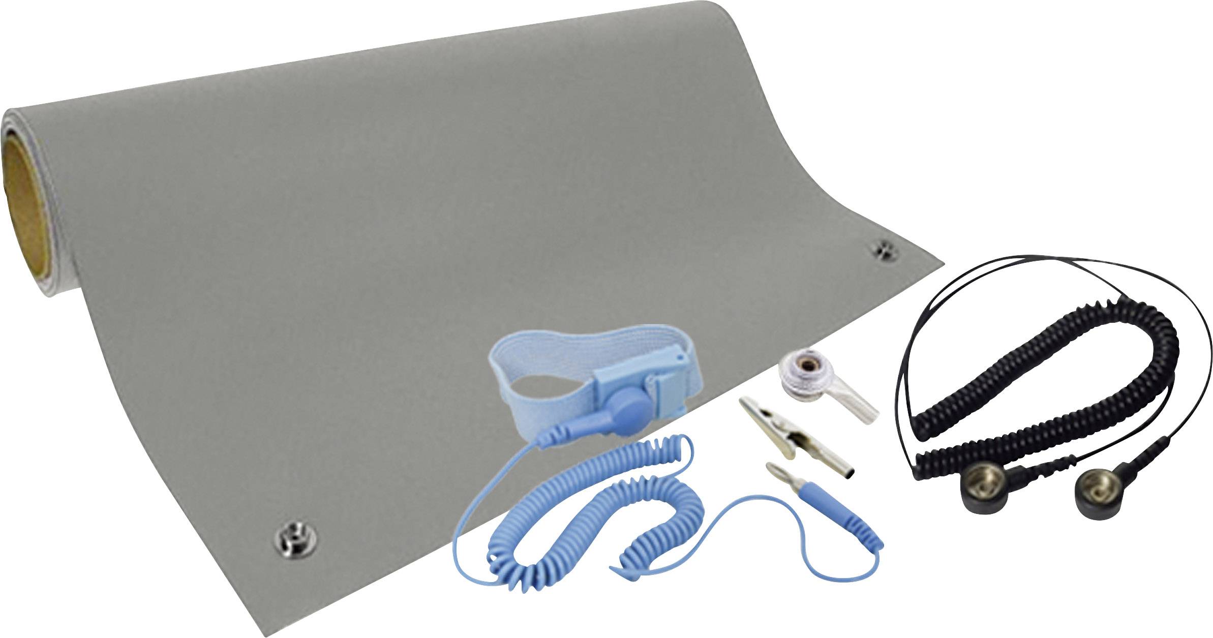 Quadrios ESD-bordsmatta-set Grå (L x B) 600 mm x 900 mm