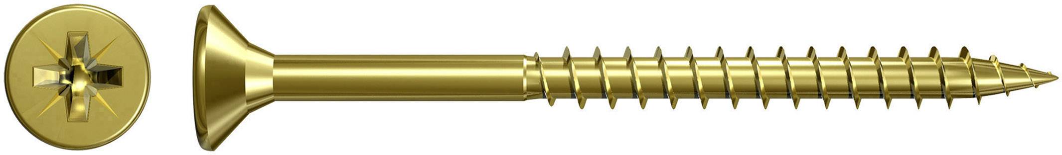 Fischer 551186 Spånskivs-skruv 5 mm 60 mm Stjärnskruvmejsel Pozidrivspår galvaniskt förzinkad 200 st