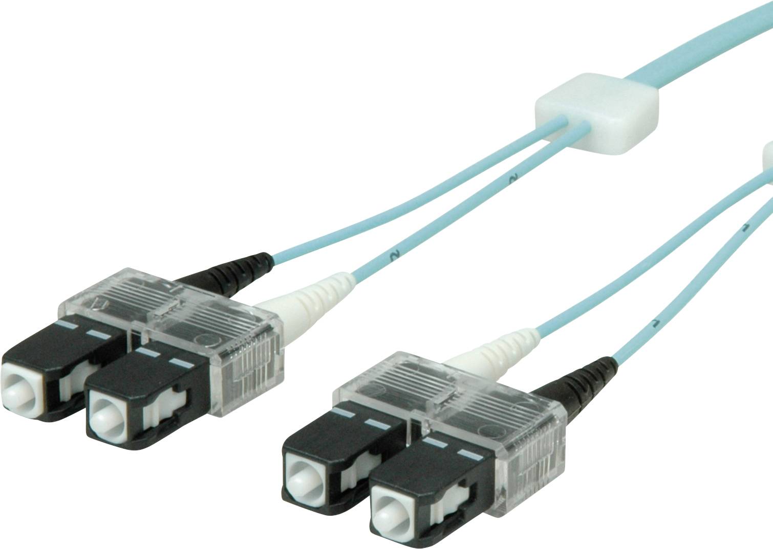 Easylan LSD31100030 Fiberoptik LWL Anslutningskabel 3.00 m Turkos 50/125 µ Multimode OM3