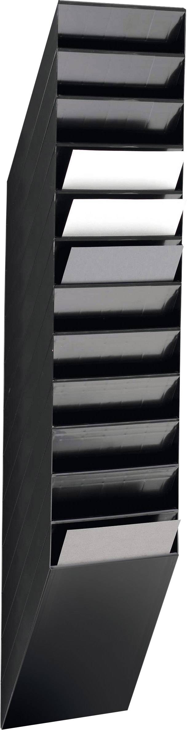 Durable flexxibox 12 A4 informationsbladshållareset, 12 fack för DIN A4 stående format svart mått. (B x H x T) 240 x 111