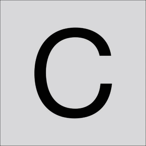 RZB 99220.003.C Bokstaven ”C” stor 40 mm 1 st
