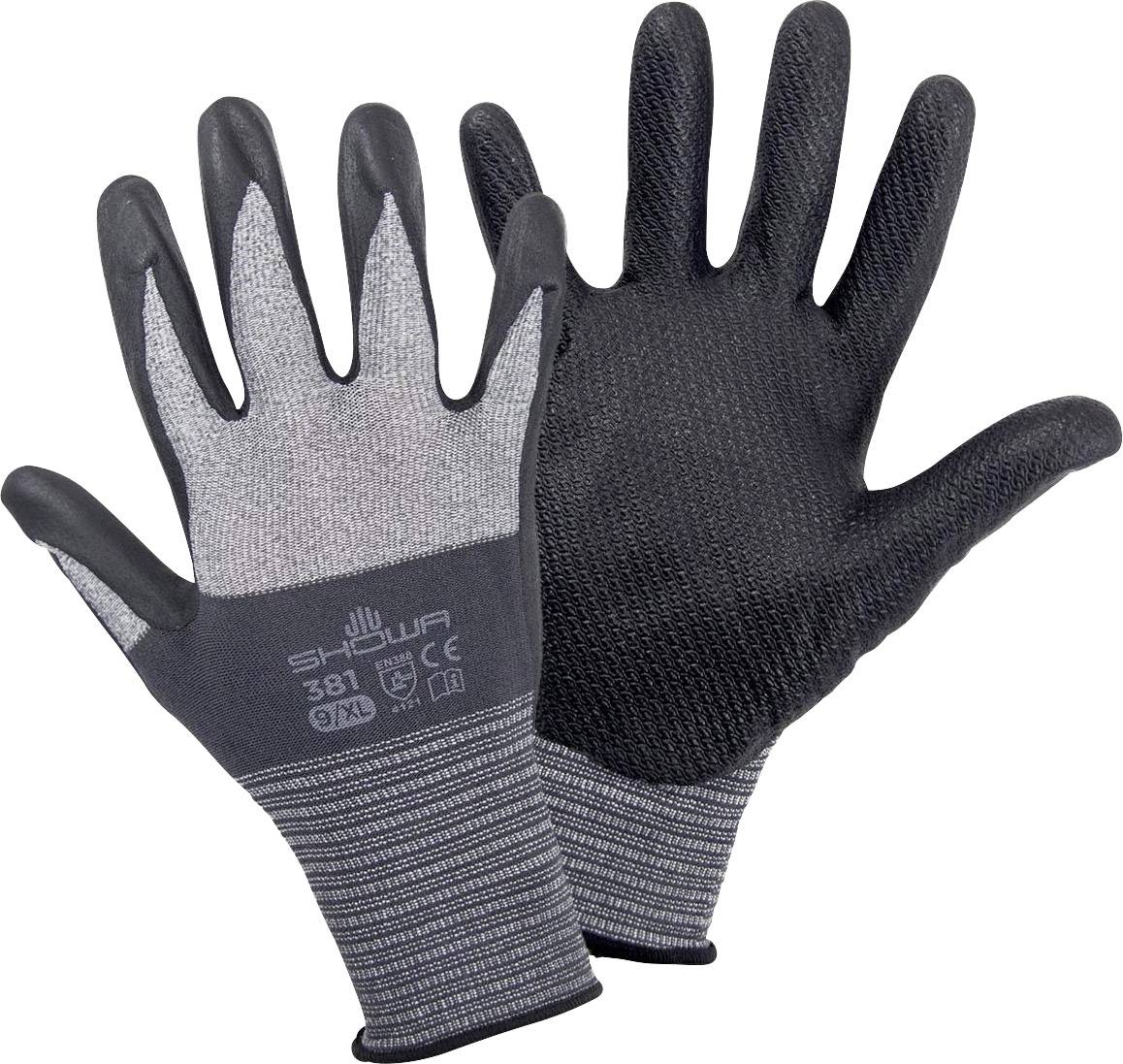 Showa 4704 XL 381 Gr.XL Elastan-fiber, Nitril Monteringshandskar Storlek (handskar): 9, XL EN 388 CAT II 1 par
