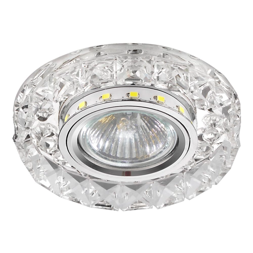 LUXERA 71074 – LED infälld taklampa CRYSTALS 1xGU10/50W/230V + LED/3W STRIPE