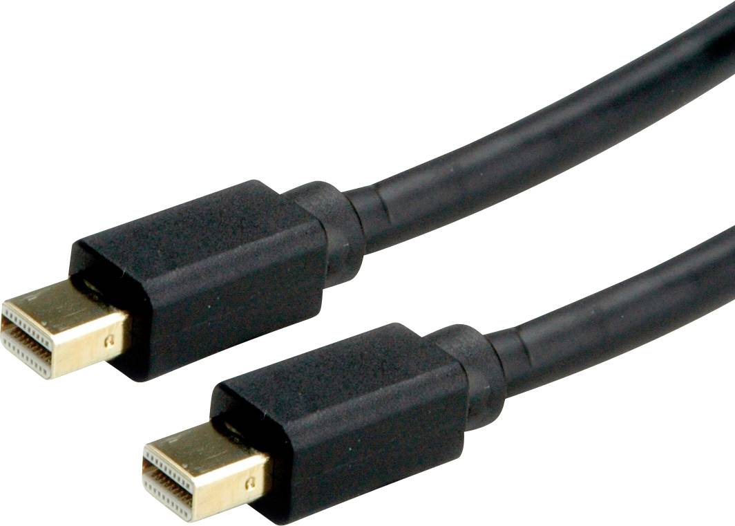 Roline DisplayPort Anslutningskabel Mini DisplayPort-kontakt, Mini DisplayPort-kontakt 2.00 m Svart 11.04.5818 Skärmad D