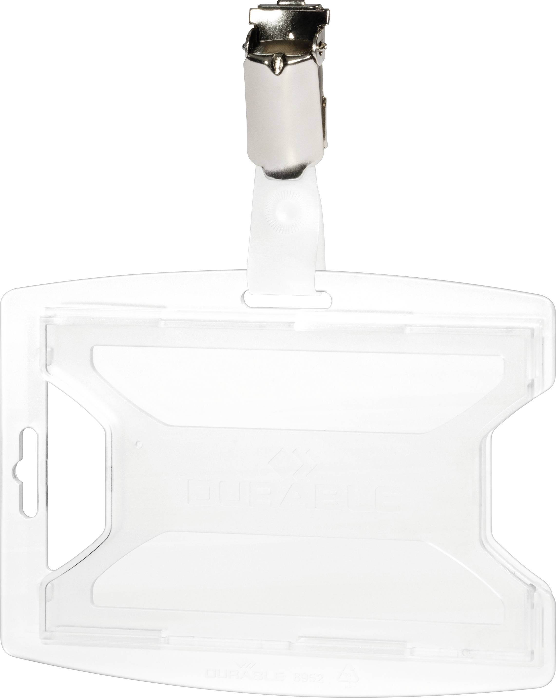 Durable 896219 ID-korthållare (B x H) 85 mm x 54 mm Clip, Jojo, Kedja, Textilband 25 st