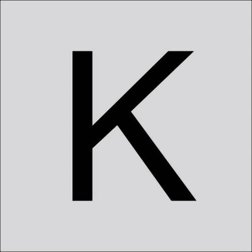 RZB 99220.003.K Bokstaven ”K” stor 40 mm 1 st
