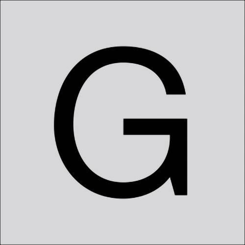 RZB 99220.003.G Bokstaven ”G” stor 40 mm 1 st