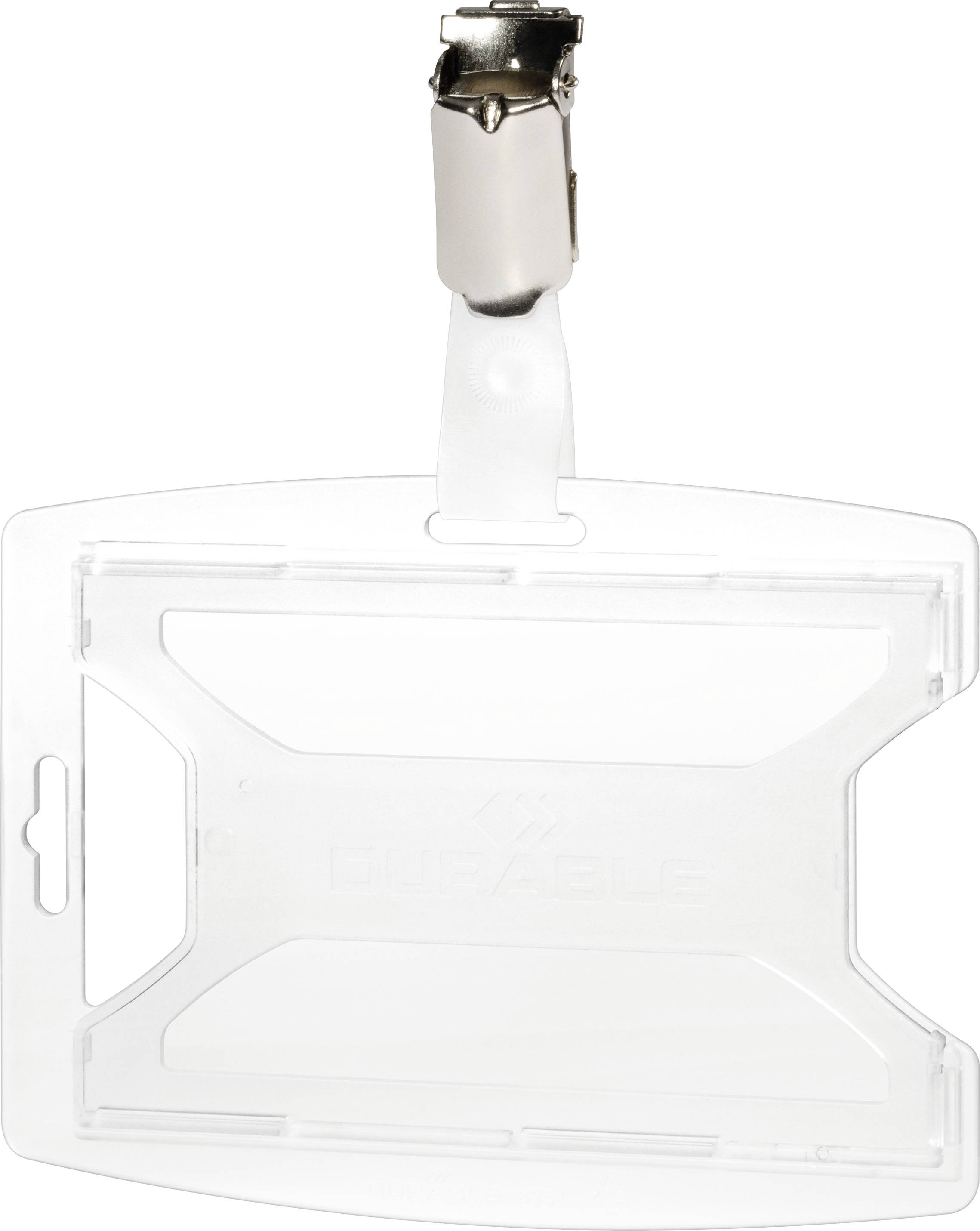 Durable 896119 ID-korthållare (B x H) 85 mm x 54 mm Clip, Jojo, Kedja, Textilband 25 st