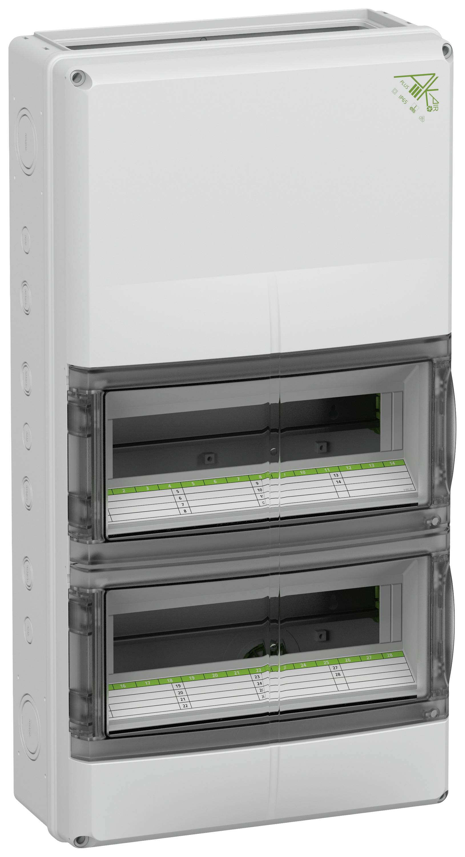 Spelsberg 73372811 AK-F 28 Plus NT Normkapsling Moduler totalt = 28 Antal serier = 2
