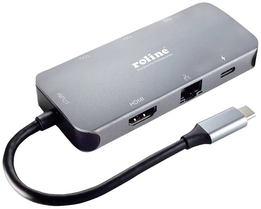 Roline USB-C®-dockningsstation Passar till följande märken: univerzálny USB-C® Power Delivery
