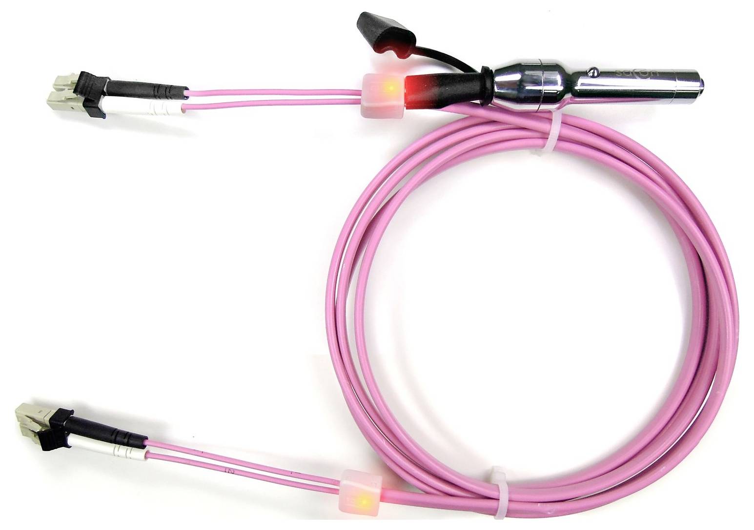 Easylan LSD42200075 Fiberoptik LWL Anslutningskabel 7.50 m Violett 50/125 µ Multimode OM4