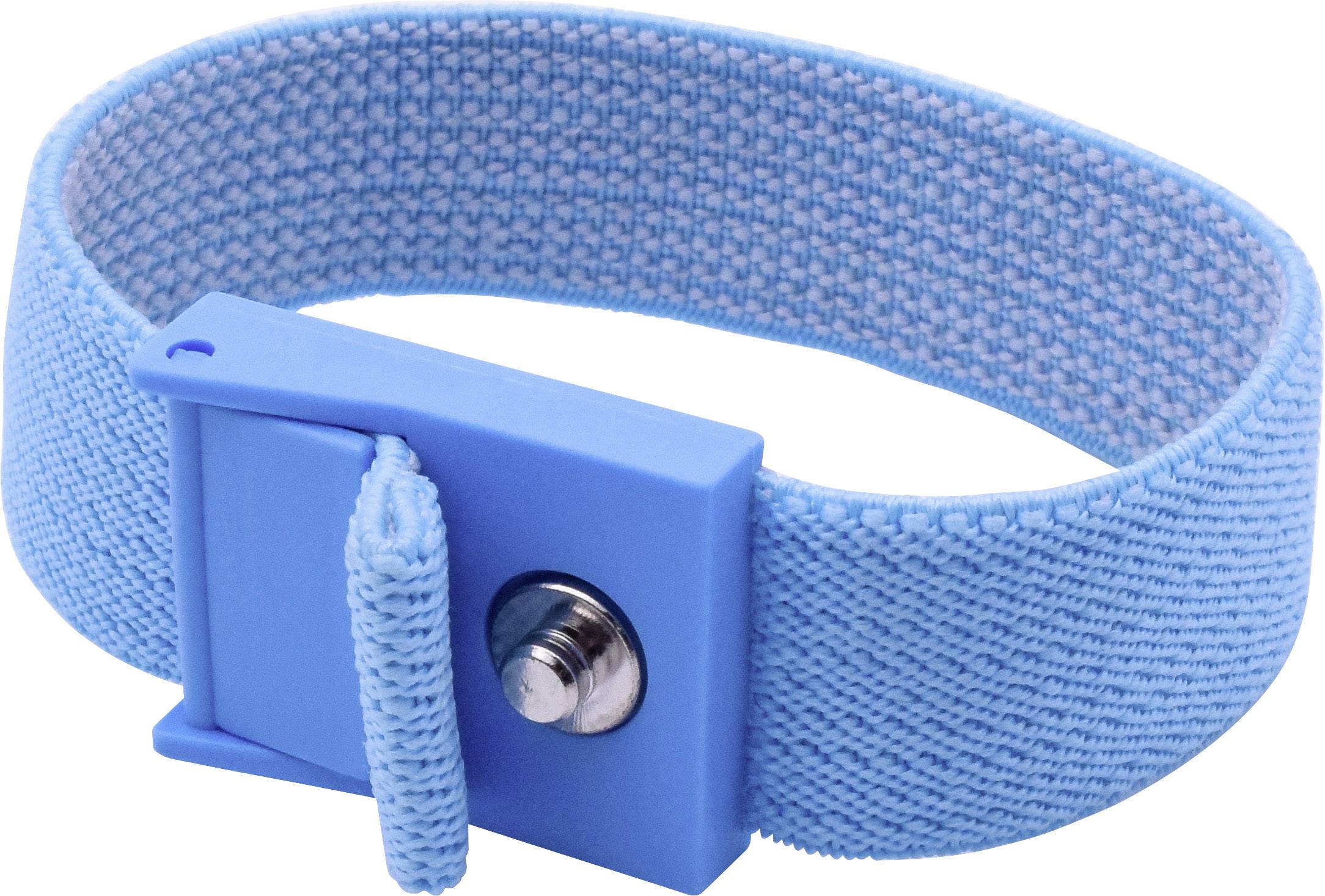 Quadrios ESD-handledsband Blå Tryckknapp 4 mm