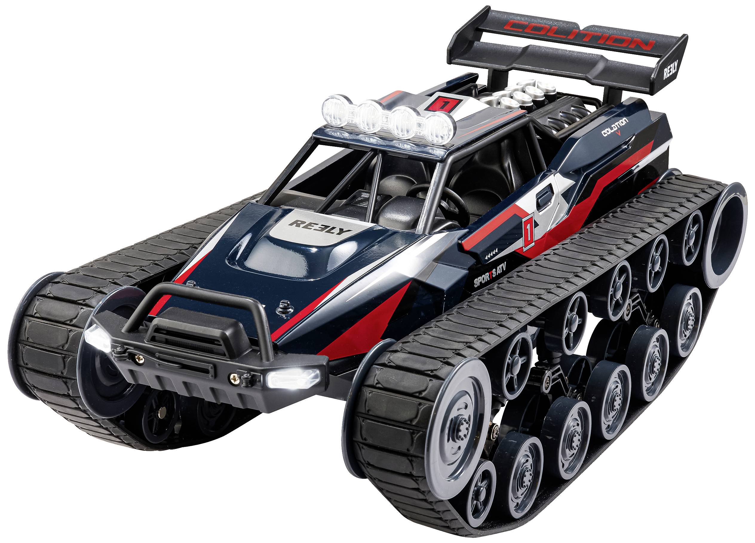 Reely All Terrain Borst motor 1:12 Specialfordon Elektrisk Crawler Kedjedriftsenhet RtR 2,4 GHz inkl. batteri och laddni