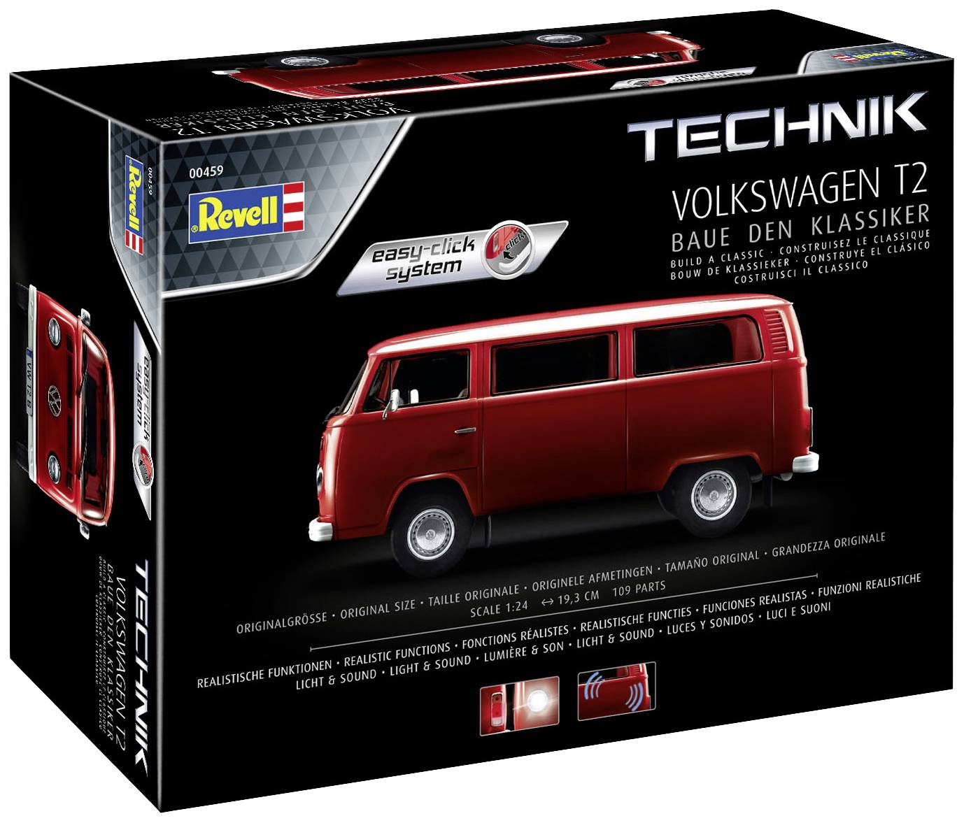 Revell 00459 Volkswagen T2 – Technik – Easy Click System Bilmodell byggsats 1:24