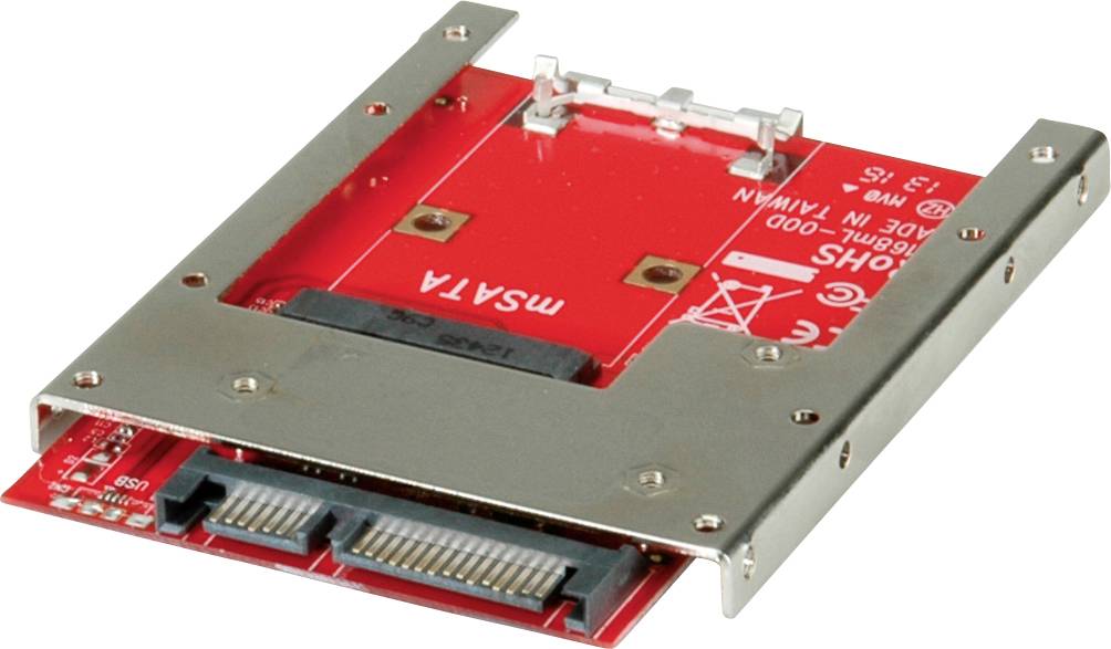 Roline PC Anslutningskabel [1x SATA-kombi hane 7+15 pol – 1x Micro-SATA-kombi hane 7+9-polig] 0 mm Röd (klar)